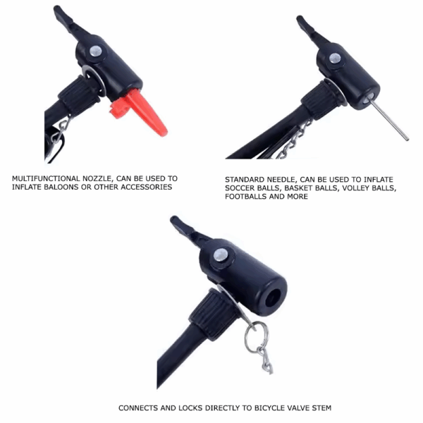 BICYCLE AIR PUMP - FRAME MOUNT - MULTIPLE COLORS - Image 3